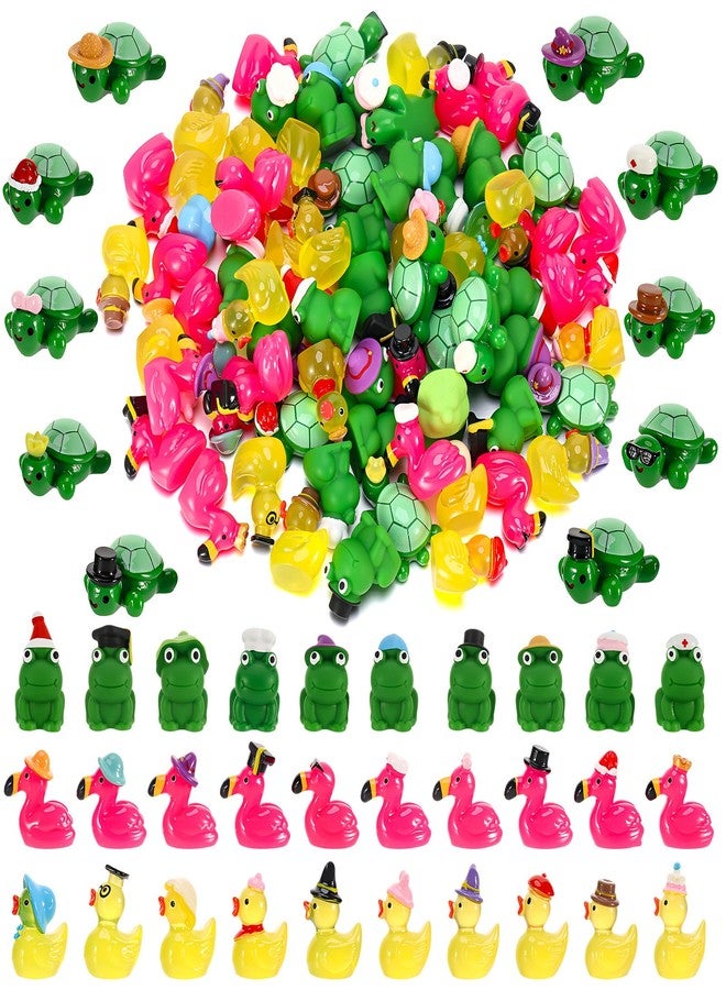 GGSTDDUP 80 Pcs Mini Resin Animals, Tiny Ducks, Miniature Flamingo Figurines, Frog Figures, Mini Turtle Animals Figures to Hide for DIY Crafts Fairy Garden Dollhouse Accessories Cake Decor (40 Styles) - Image 1